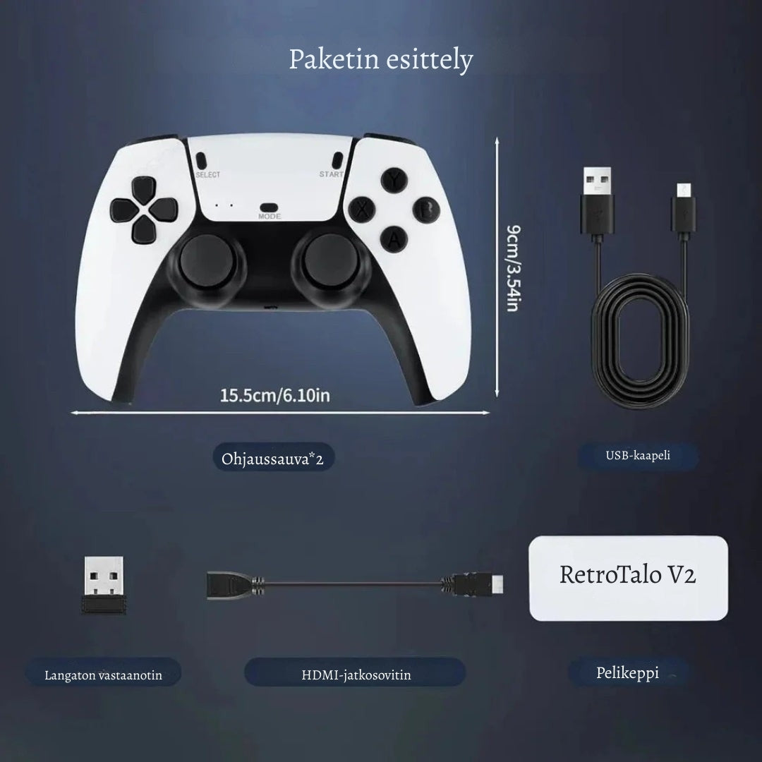 RetroTalo V2 – Yhdistä televisioon ja pelaa heti