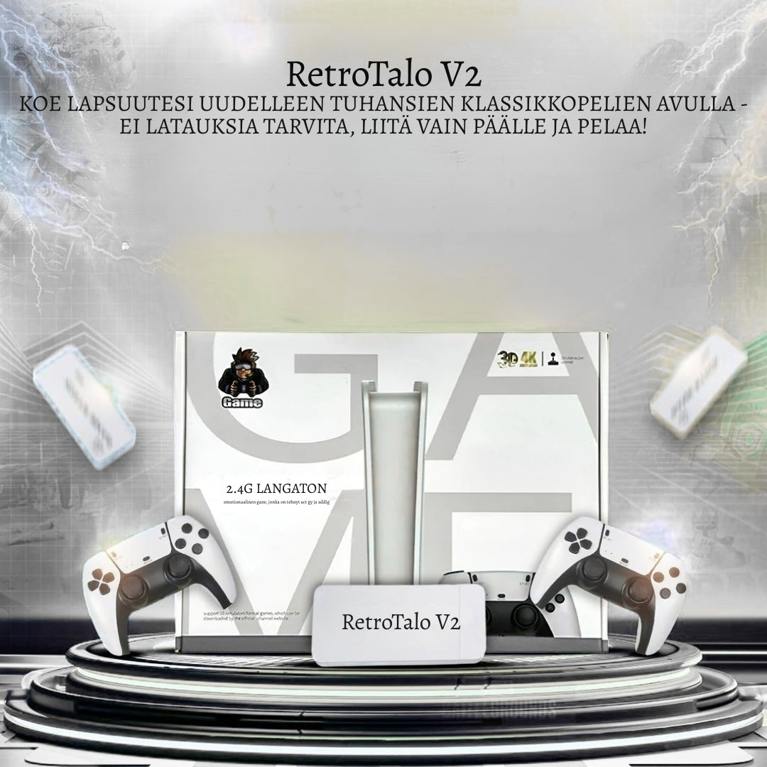 RetroTalo V2 – Yhdistä televisioon ja pelaa heti